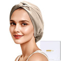 ZIMASILK 22 Momme Adjustable 100% Mulberry Silk Bonnet for Sleeping Women, Silk Hair Wrap for Hair Protection, That Reduces Falling off (1Pc, Taupe)