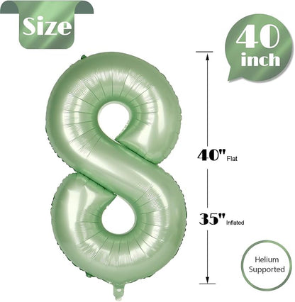 Oliver Green Number 8 Balloon 40 Inch - Image 5