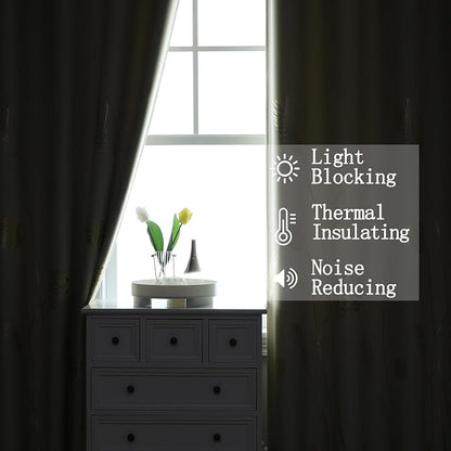 Beige Curtains 90 Inches Long, Room Darkening Curtains - Image 6