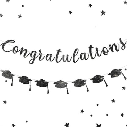 2026 Graduation Banners Party Decorations, Glitter Congratulations by Unknown