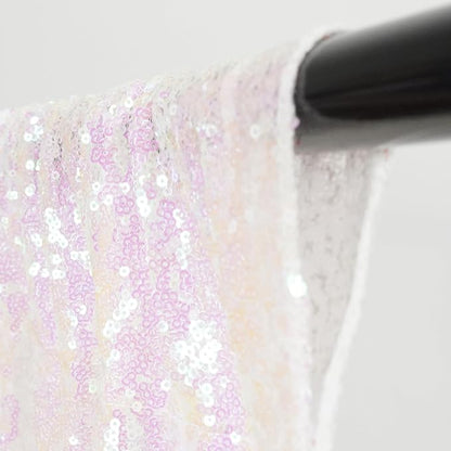 Eternal Beauty White Iridescent 3mm Sequin Backdrop 2x8 Ft 2 Pack Wedding | - Image 7