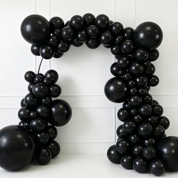 102pcs Matte Black Balloons Garland Arch Kit, 18 12 10 5 Inch Balloons | - Image 5
