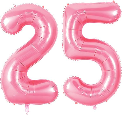 Number 25 Balloons for 25th Birthday Party Decorations, 0-100 Large No.25 by Joycard