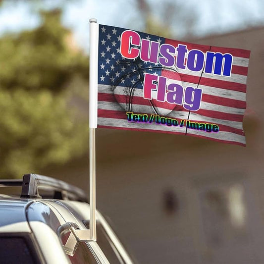 Custom Car Flag Add Your Own Design Here Small Car Flags Double Side by TUSANEII