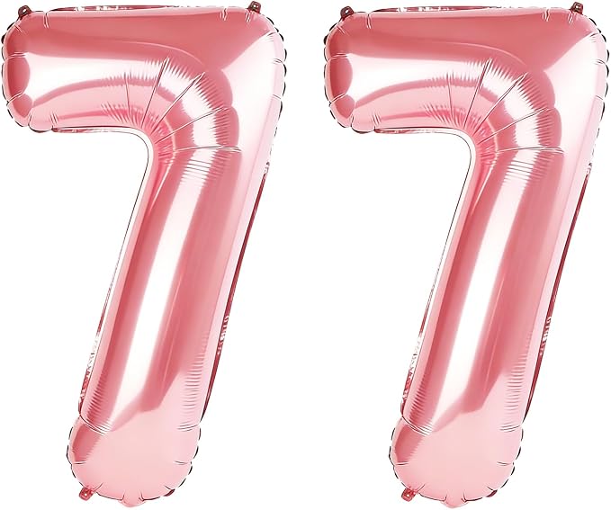 40 Inch Number 77 Balloons for 77th Birthday Party Decorations, 0-100 Jewelry by FOBELEC