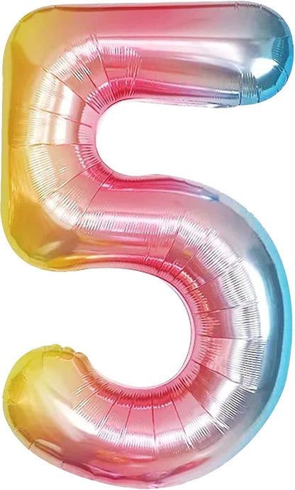 KatchOn Rainbow Number 5 Balloon 40 Inch by KatchOn