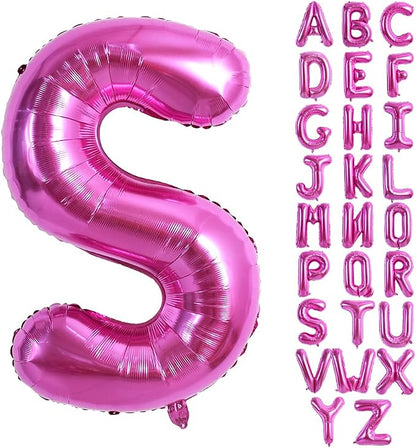 TONIFUL 40 Inch Large Rose Red Letter S Balloons by TONIFUL