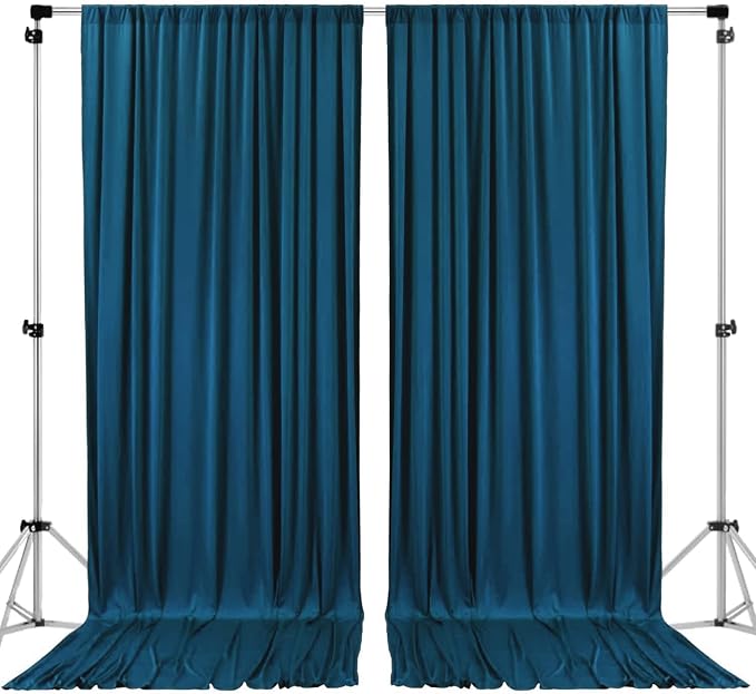 AK TRADING CO. 10 feet x 10 feet Dark Teal IFR Polyester Backdrop Drapes by Fabrics%7CEventDecor%7CCrafts%7CUpholsteryFoam