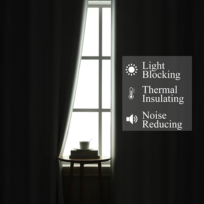Lilac and Greyish White Ombre Blackout Curtains 45 Inch Length 2 Panels - Image 3