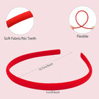 12Pcs Thin Headbands For Women Girls No Headache Pressure Comfortable Headbands for Women Non Slip Fabric Skinny Narrow Hairbands Head Bands for Women's Hair Accessories (Multi-colored)
