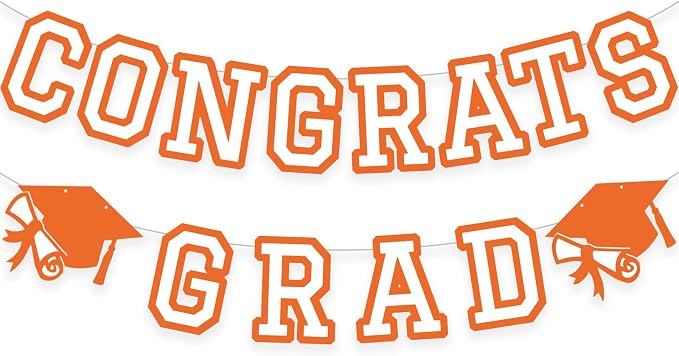 Congrats Grad Banner Graduation Party Banner Decoration Hanging Garland High by Unknown