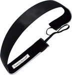Sweaty Bands Womens Girls Headband - Non-Slip Velvet-Lined Exercise Hairband - Wicked Black 1-Inch