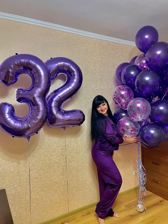 Purple Number 50 Balloon 40 Inch, 50th Birthday Decorations Men Women | Foil - Image 8