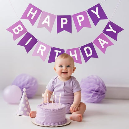 Happy Birthday Banner Birthday Party Banner NO DIY Happy Birthday Sign | - Image 5