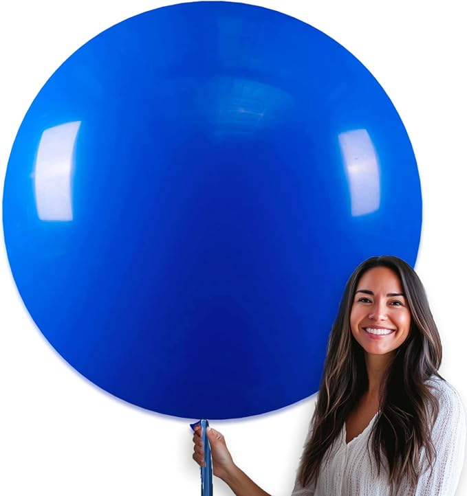 PartyWoo Royal Blue Balloons 4pcs Dark Blue Latex Helium Balloons 36 Inch | by PartyWoo