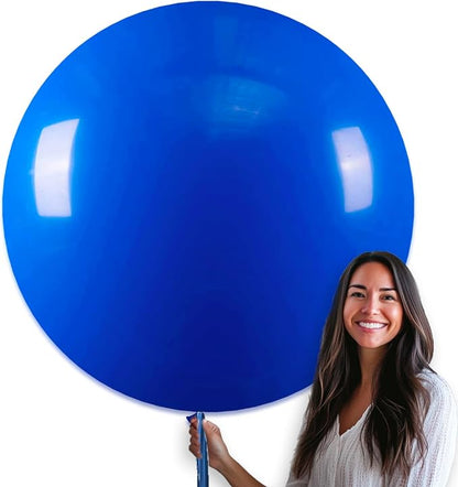 PartyWoo Royal Blue Balloons 4pcs Dark Blue Latex Helium Balloons 36 Inch | by PartyWoo