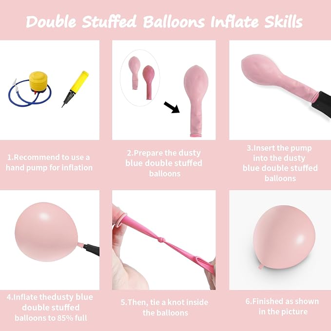 Double Stuffed Pink Balloon Garland Arch Kit | 18/12/10/5inch Different Size - Image 2