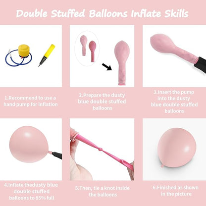 Double Stuffed Pink Balloon Garland Arch Kit | 18/12/10/5inch Different Size - Image 2