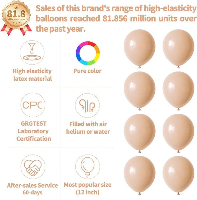110pcs Nude Balloon 12 inch - Image 2