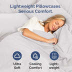King Pillow Cases Set of 10 - Ultra Soft Hotel Quality Pillowcase Covers - Comfy, Cozy & Wrinkle Free - Shrink, Stain and Fade Resistant - Machine Washable Pillow Protectors - 10 Pcs Set - French Grey