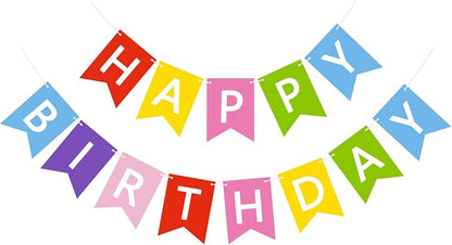 Happy Birthday Banner Sign, Birthday Garland Wall Door Hanging Banners Flag by Unknown