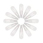 Dofash 2IN/5CM Small White Snap Hair Clips Metal Hair Barrettes Hair Grips Hair Accessories Hair White Hair Clips For Women Thin Hair - 36Count (Snow White 3 Sets)
