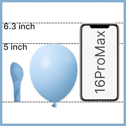 PartyWoo Light Balloons 100pcs Small Mini Pastel Sky Blue Balloons 5 Inch | - Image 2
