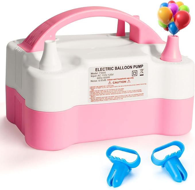 Balloon Pump Electric with Dual Nozzles & Tying Tool by Unknown
