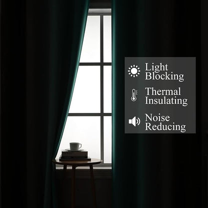 Brown and Teal Ombre Blackout Curtains 63 Inches Long - Image 3