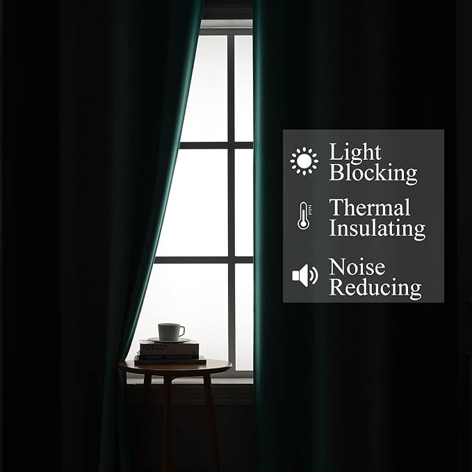 Teal and Brown Blackout Curtains - Image 3
