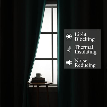 Teal and Brown Blackout Curtains - Image 3