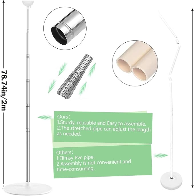 2 Sets Sage Green Champagne Sand White Balloon Column Kit - Image 5