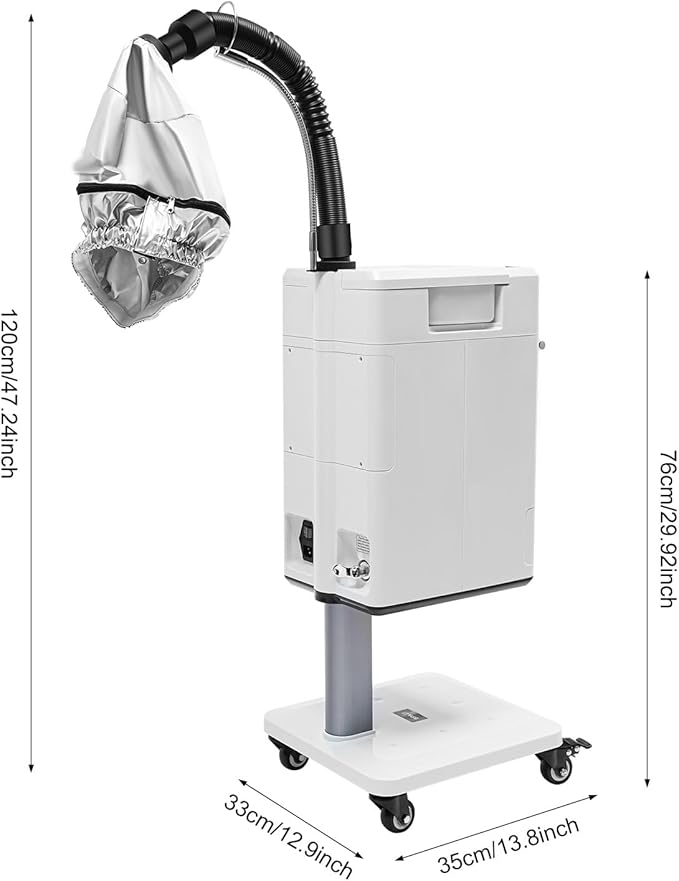 Professional Hair Steamer, Nano Hair Steamer Anion Hair Processor, Stand Up Base Salon Spa Equipment, for Home, Hairdressing Salons, Beauty Hospitals