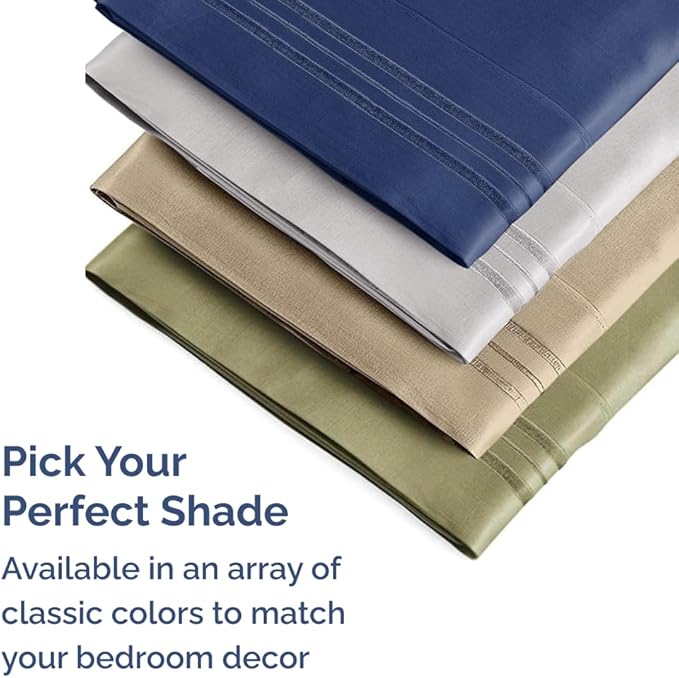 King Pillow Cases Set of 8 - Ultra Soft Hotel Quality Pillowcase Covers - Comfy. Cozy & Wrinkle Free - Shrink, Stain and Fade Resistant - Machine Washable Pillow Protectors - 8 Piece Set - Light Grey