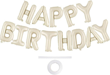 Happy Birthday Balloons Banner, Foil Balloon Personalized Name Letters Balloons by TOTAFAM