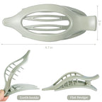 Flat Hair Clip 6 pcs Lay Down Claw Clips Hair Accessories for Women - Gloss