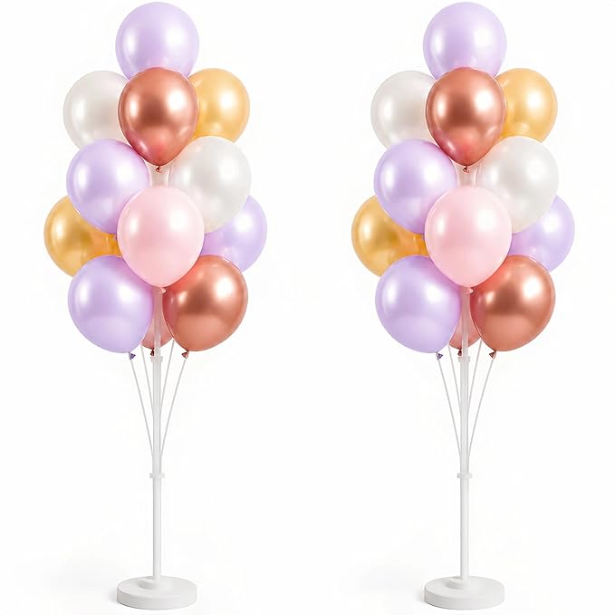 Pastel Pink Balloon Column Kit Set of 2 by Tosuced
