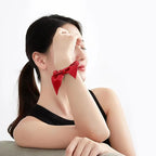 THXSILK Hair Silk Scrunchies with Bow for Women Pure Mulberry Silk Hair Cute Ring Ties Scrunchies for Girls Women's Thick Hair, Red, 2.8"