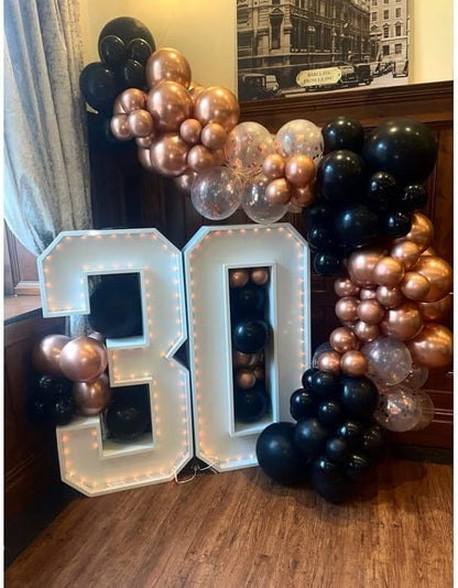 Rose Gold and Black Balloon Arch Kit, ADOINBY 140Pcs Metallic Rose Gold Black - Image 5
