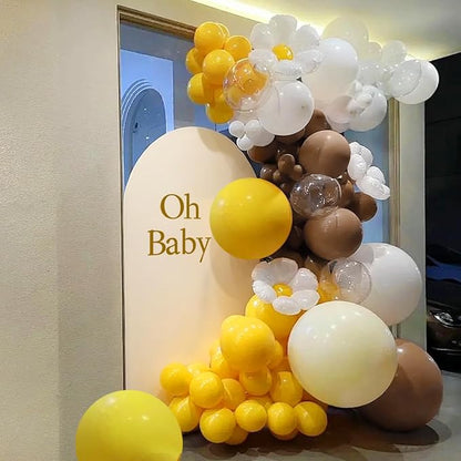 MEBAY Yellow Brown White Balloon Garland Arch Kit - Image 3