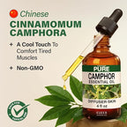 KUKKA Camphor Essential Oils - 4 Fl Oz - for Hair, Skin, Diffuser, Aromatherapy & DIY Soap Making Scent