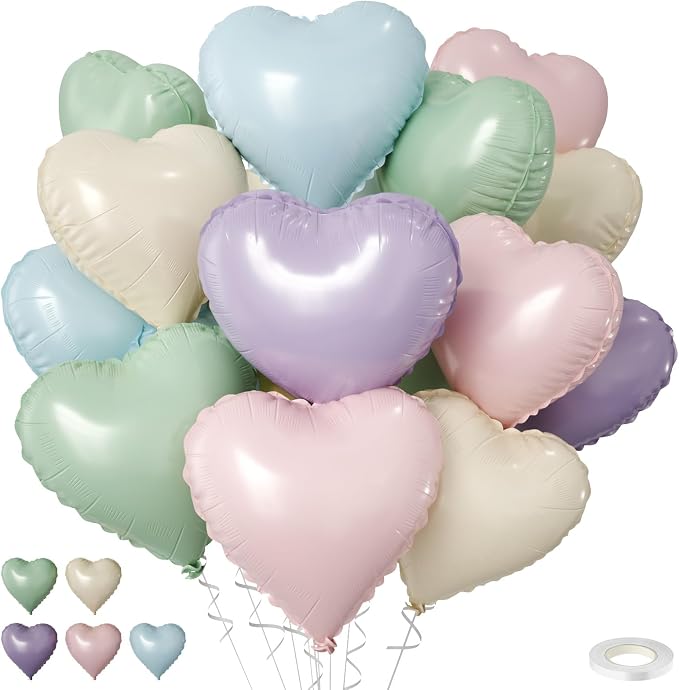 Pastel Heart Balloons by FEYG