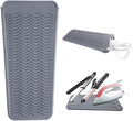 Heat Resistant Silicone Mat Pouch,Hair Styling Tools for Curling Irons, Flat Irons, Hair Straightener， 11.5 * 6 Inches, Food Grade Silicone, Grey