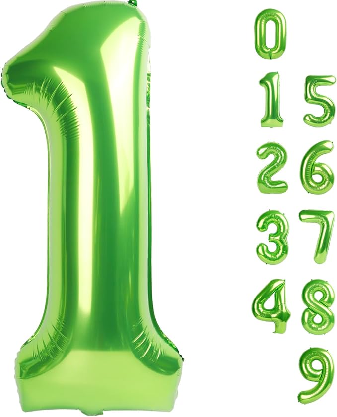 1 Balloon Number 40 Inch Light Green Balloons by Mluchee