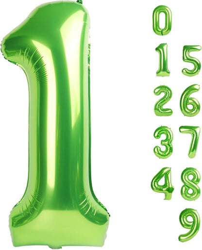 1 Balloon Number 40 Inch Light Green Balloons by Mluchee
