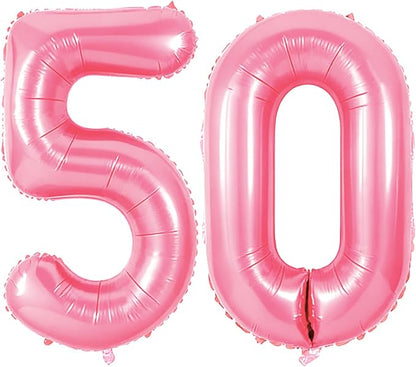 Number 50 Balloons for 50th Birthday Party Decorations, 0-100 Large No.50 by Joycard