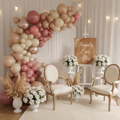 Vellax 146-Pc Balloon Garland Kit, Dusty Pink, Nude & Rose Gold DIY | 146-pc - Image 7