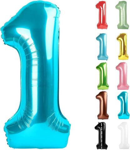 Light Blue Number 1 Balloon 40 Inch by IWERP
