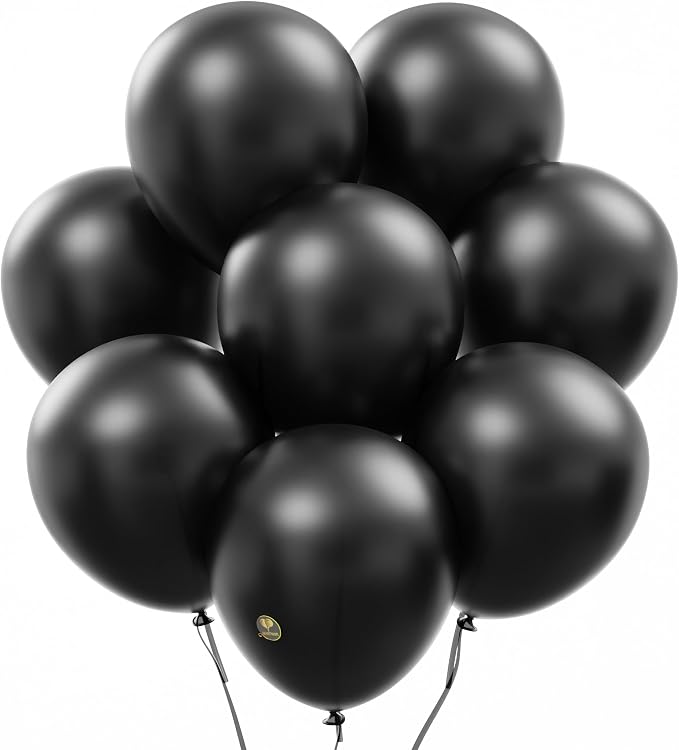 AFTERLOON® Biodegradable Natural Rubber Latex Balloons 24 pcs Pearlized Onyx by AFTERLOON%C2%AE