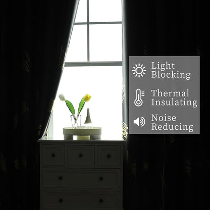 Dark Grey Blackout Curtains & Drapes 102 Inches Long - Image 6